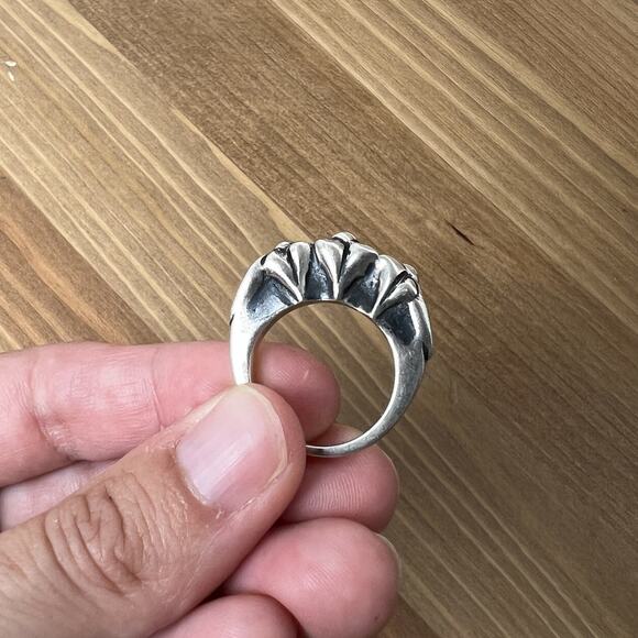 Unique Modernist 7.25 Mexican Sterling Silver 925 Statement Stackable Ring - Picture 1 of 7